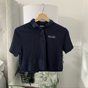 3/30$🤍 GARAGE | Malibu cropped polo tee size XS